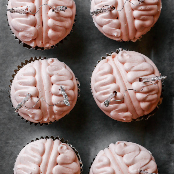 Halloween Brain Cupcakes