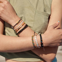 Rainbow Wide Braid Bracelet Gallery Thumbnail