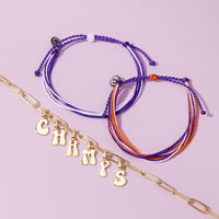 Orange, Purple & White Bracelet Gallery Thumbnail