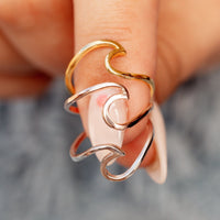 Rose Gold Wave Ring Gallery Thumbnail