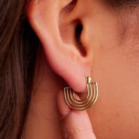 Rainbow Hoop Earrings Gallery Thumbnail