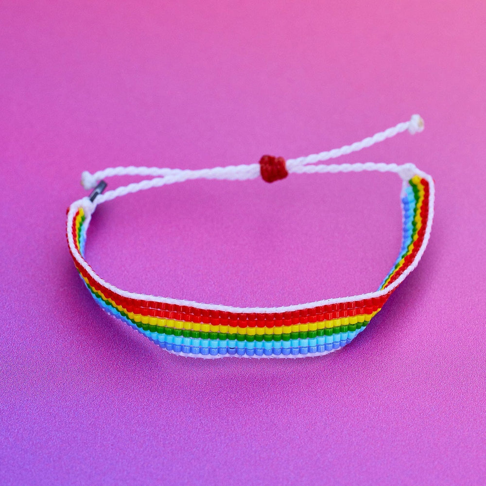 Woven Rainbow Seed Bead Bracelet 6