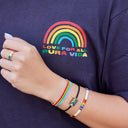 Woven Rainbow Seed Bead Bracelet