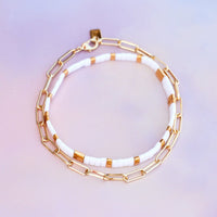 Tile Bead Stretch Bracelet Set Gallery Thumbnail