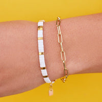 Tile Bead Stretch Bracelet Set Gallery Thumbnail