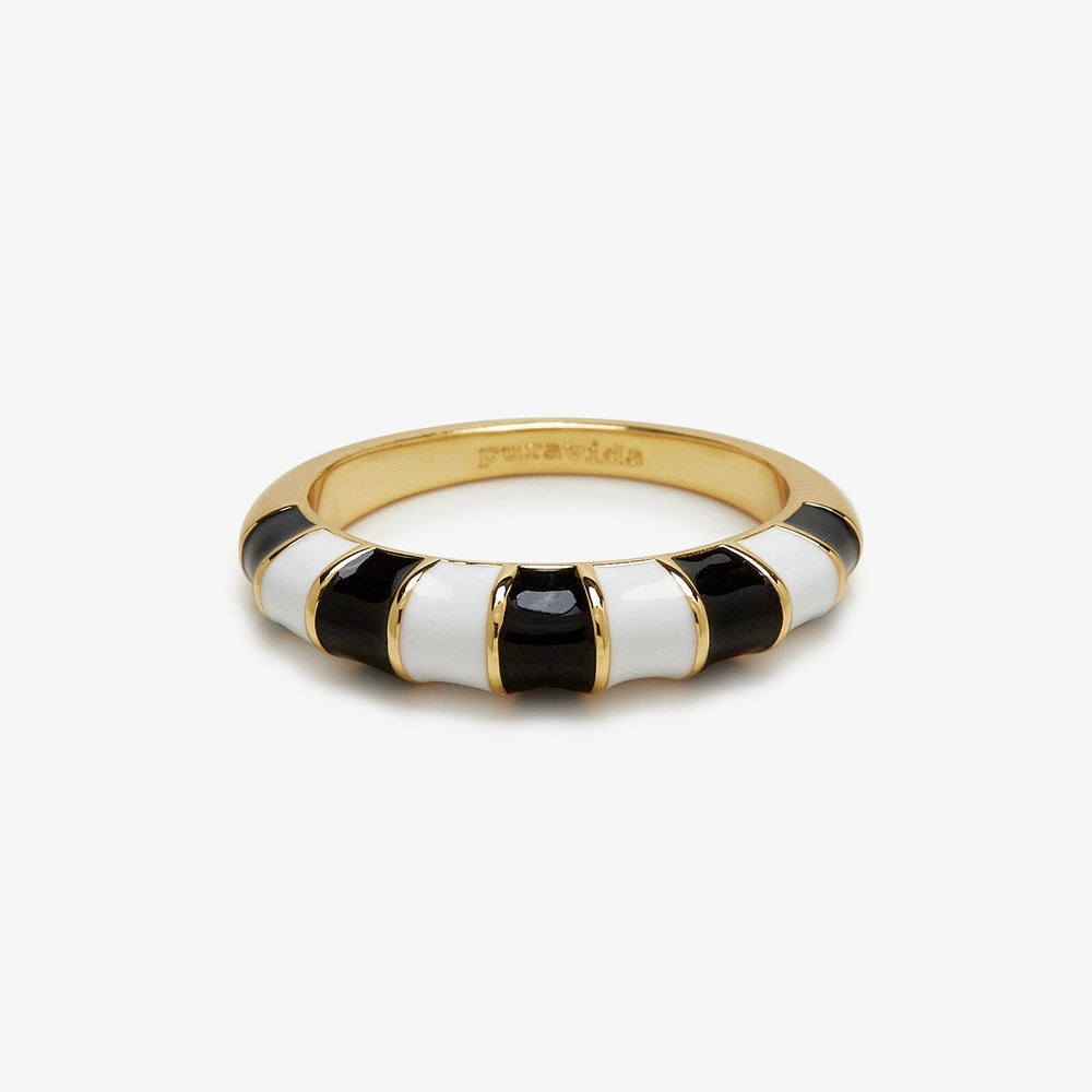 Striped Enamel Ring 1