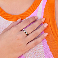 Striped Enamel Ring Gallery Thumbnail