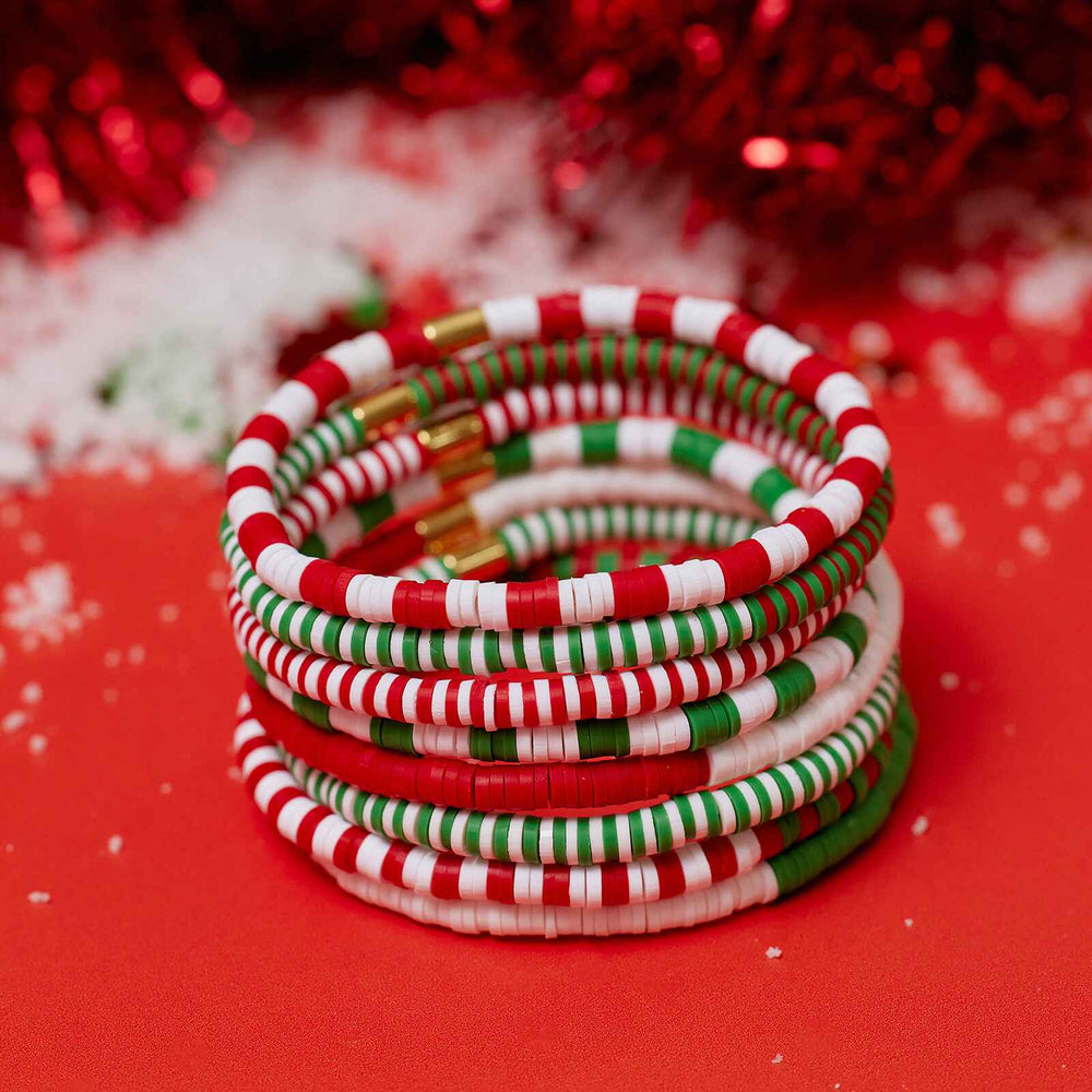 Deck the Halls Stretch Bracelet Set of 8 4