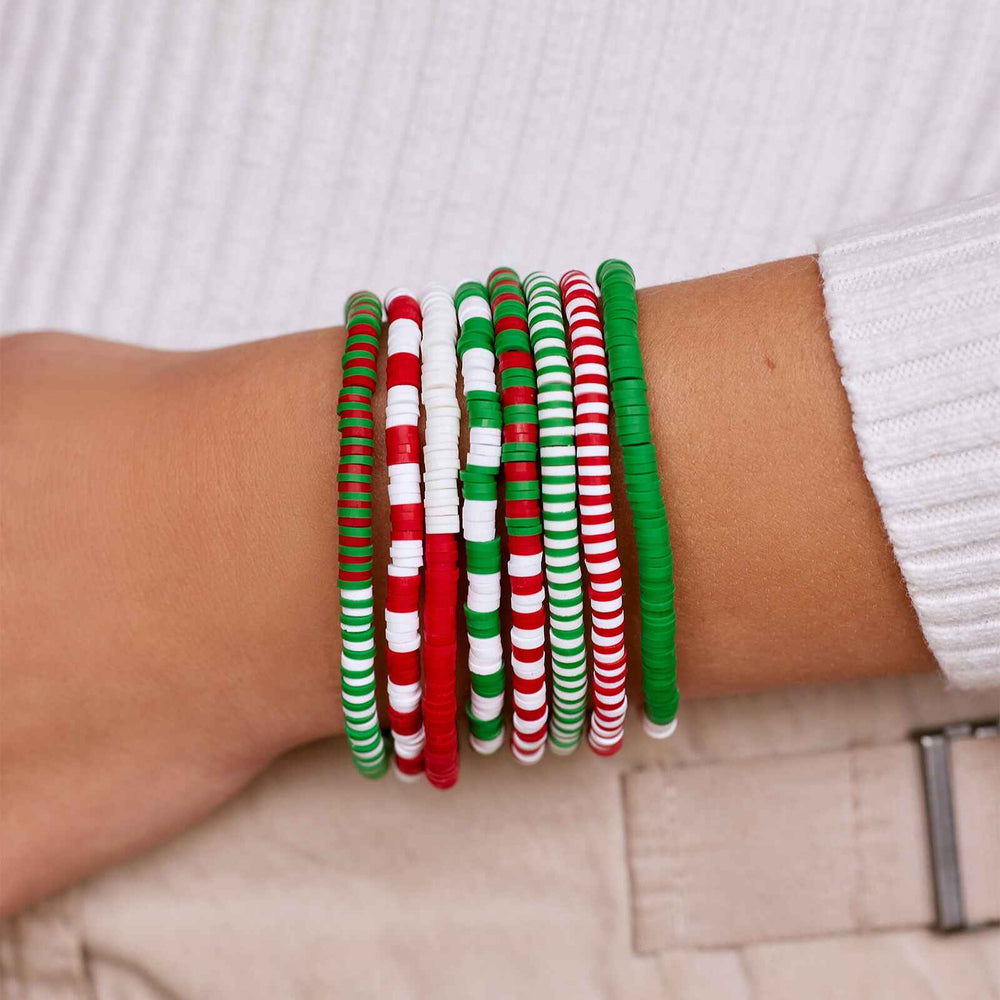 Deck the Halls Stretch Bracelet Set of 8 2