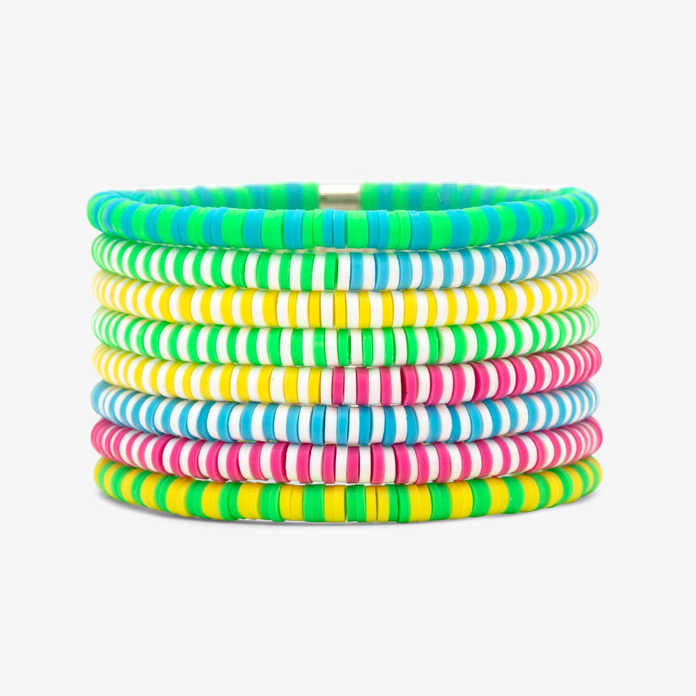 Neon Daze Stretch Bracelet Set of 8 1