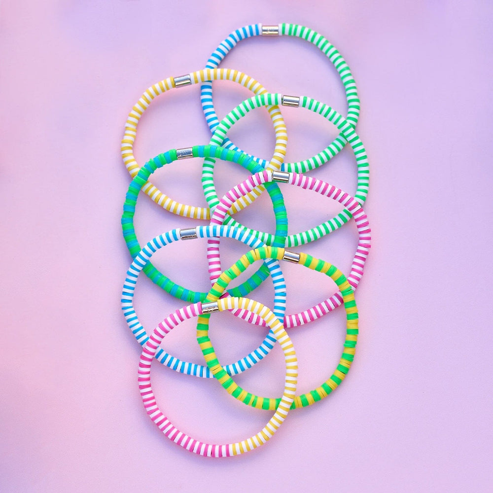 Neon Daze Stretch Bracelet Set of 8 4