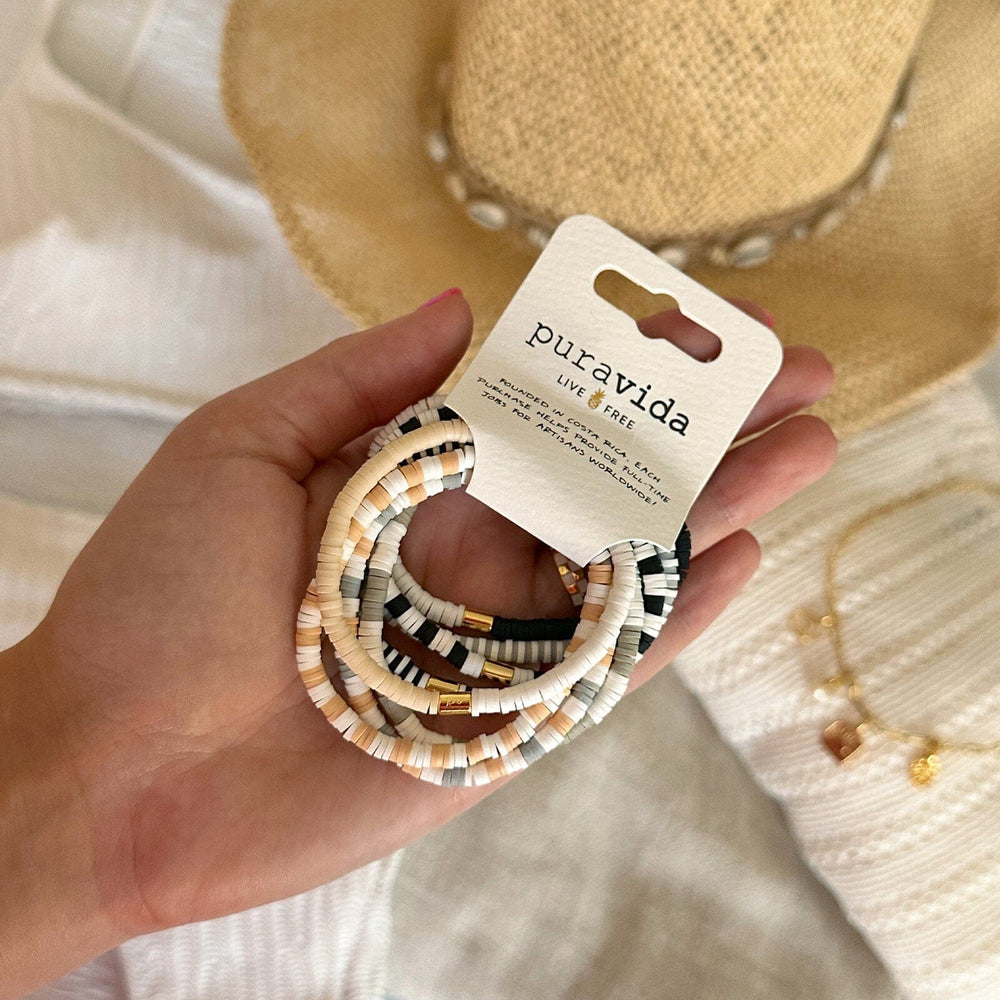 Vacation Vibes Neutral Stretch Bracelet Set of 8 8