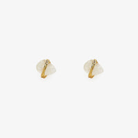 Raw Clear Quartz Stud Earrings Gallery Thumbnail