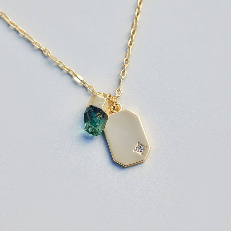 Emerald Quartz Pendant Necklace