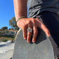 Men's Compass Signet Ring Gallery Thumbnail