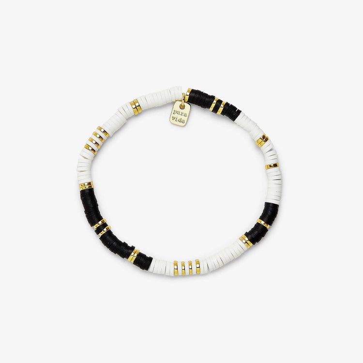 Black & White Disc Stretch Bracelet