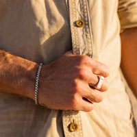 Men's Carabiner Clasp Chain Bracelet Gallery Thumbnail
