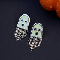 Glow in the Dark Ghost Emoji Stud Gallery Thumbnail