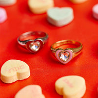 Stone & Enamel Heart Ring Gallery Thumbnail