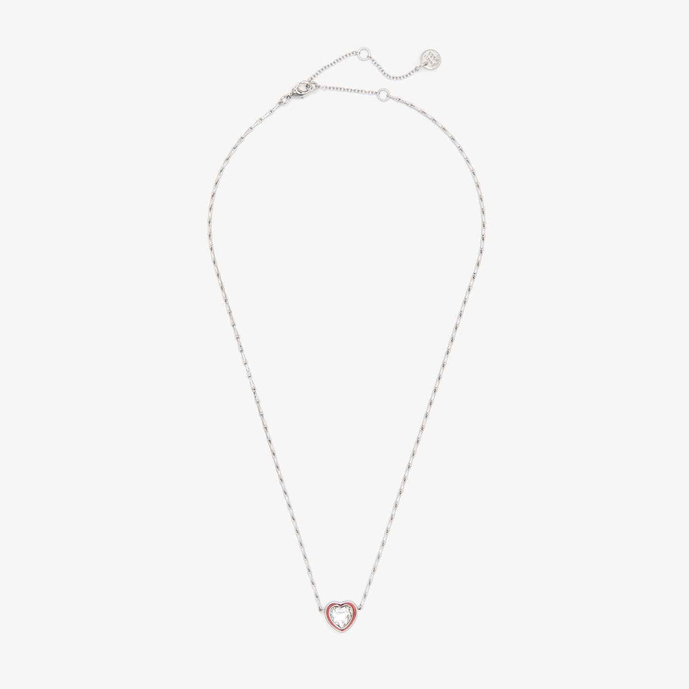 Stone & Enamel Heart Pendant Necklace 5