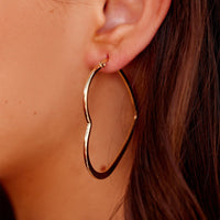 Oversized Heart Hoop Earrings Gallery Thumbnail