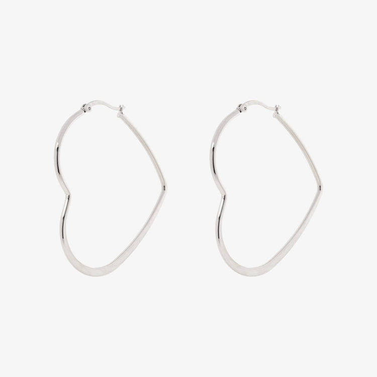 Oversized Heart Hoop Earrings