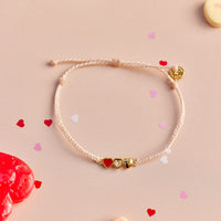 Red Cross Three Hearts Charm Bracelet Gallery Thumbnail