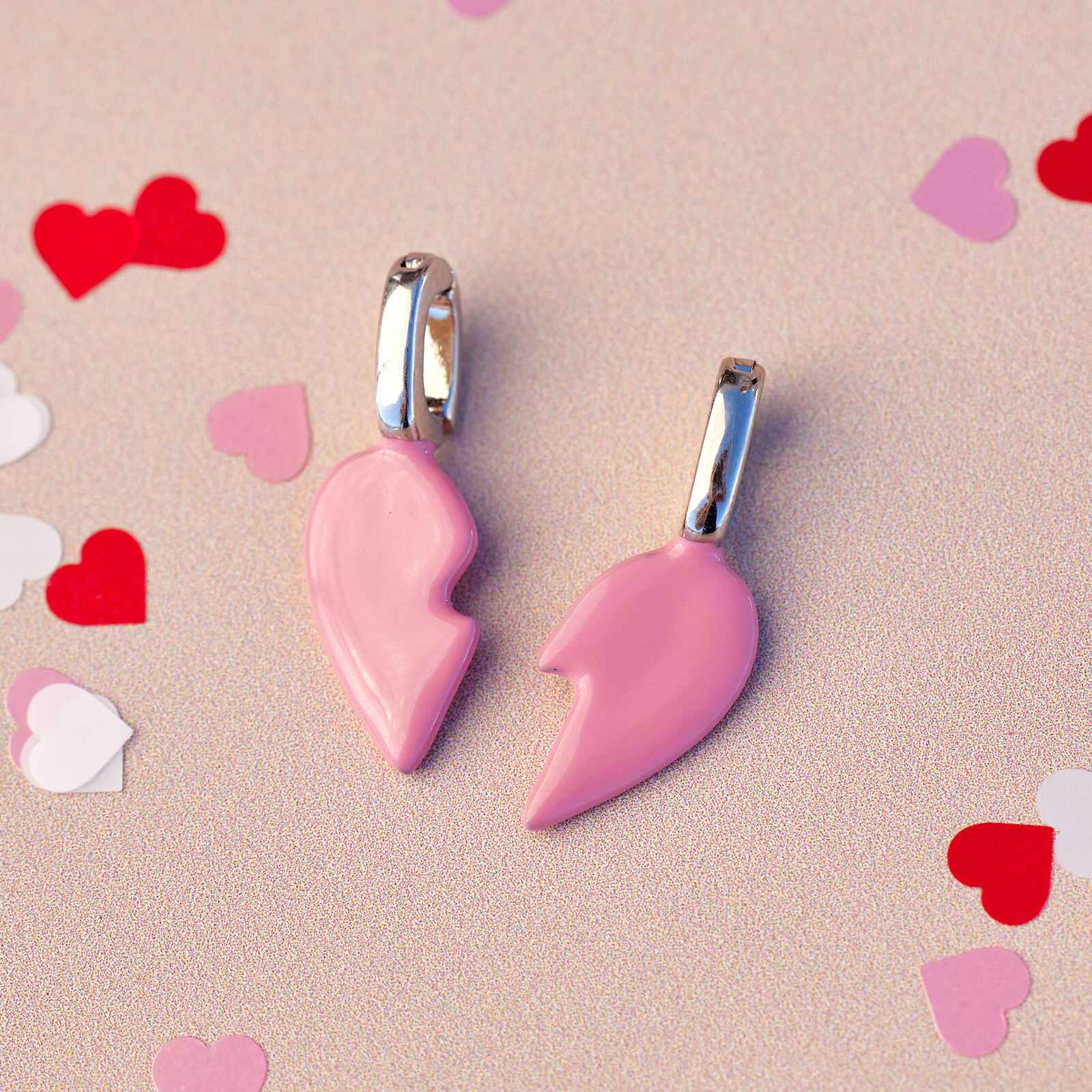 Harper Enamel BFF Heart Charm Set