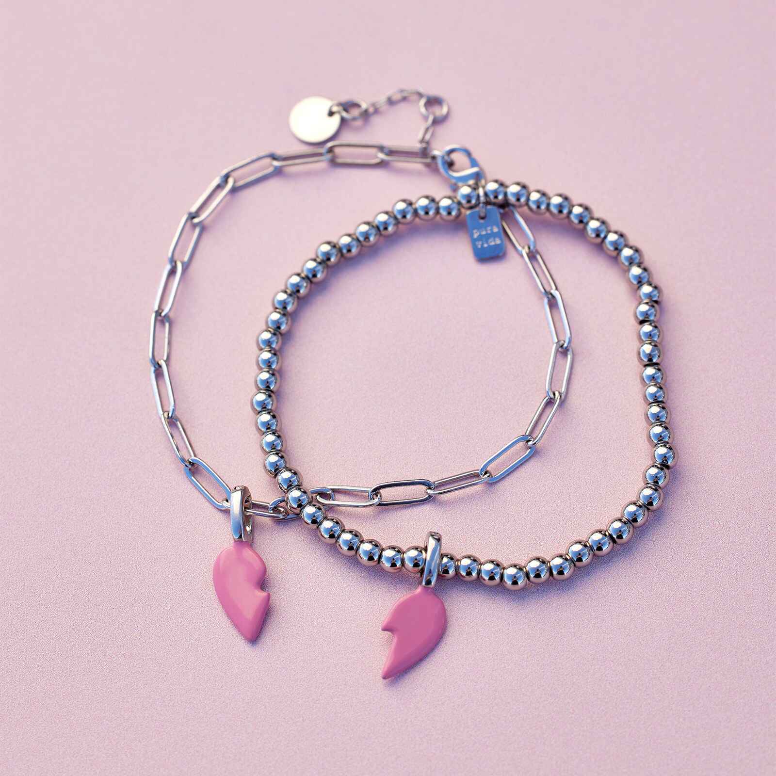 Harper Enamel BFF Heart Charm Set