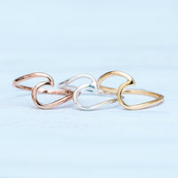 Rose Gold Wave Ring Gallery Thumbnail