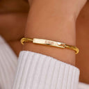 Engravable Disc Bead Stretch Bracelet