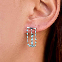 Dainty Enamel Chain Wrap Earrings Gallery Thumbnail