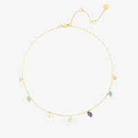 Gemstone Drop Chain Choker Gallery Thumbnail