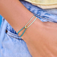 Blue Two-Tone Dainty Bracelet Gallery Thumbnail