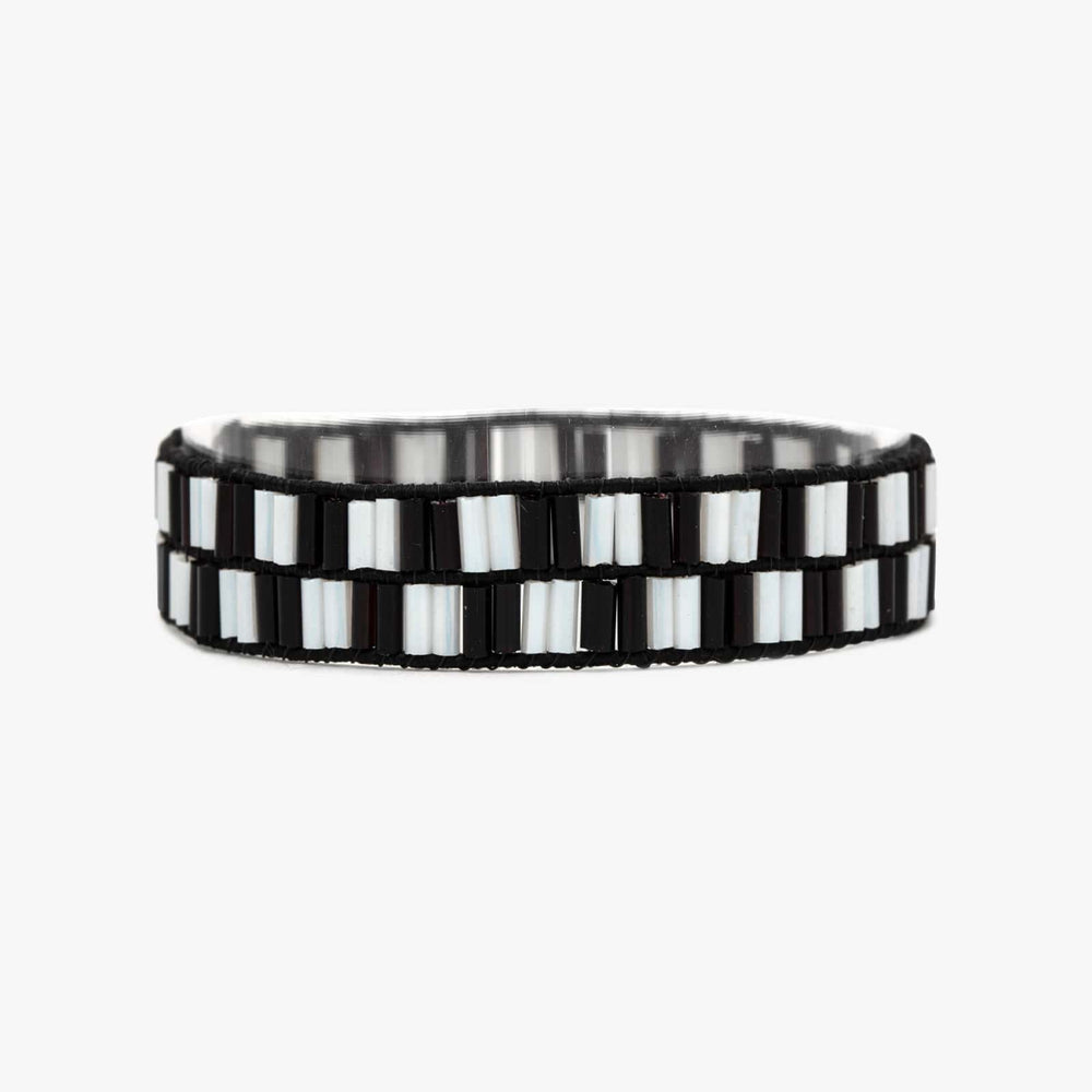 Checkerboard Bead Stretch Bracelet 1