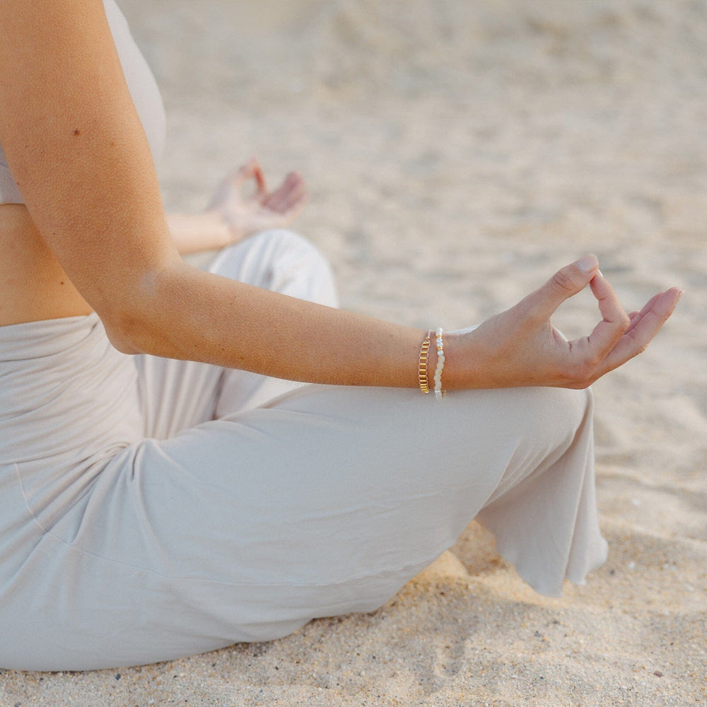 Mental Health Awareness Exhale Bead Stretch Bracelet 3