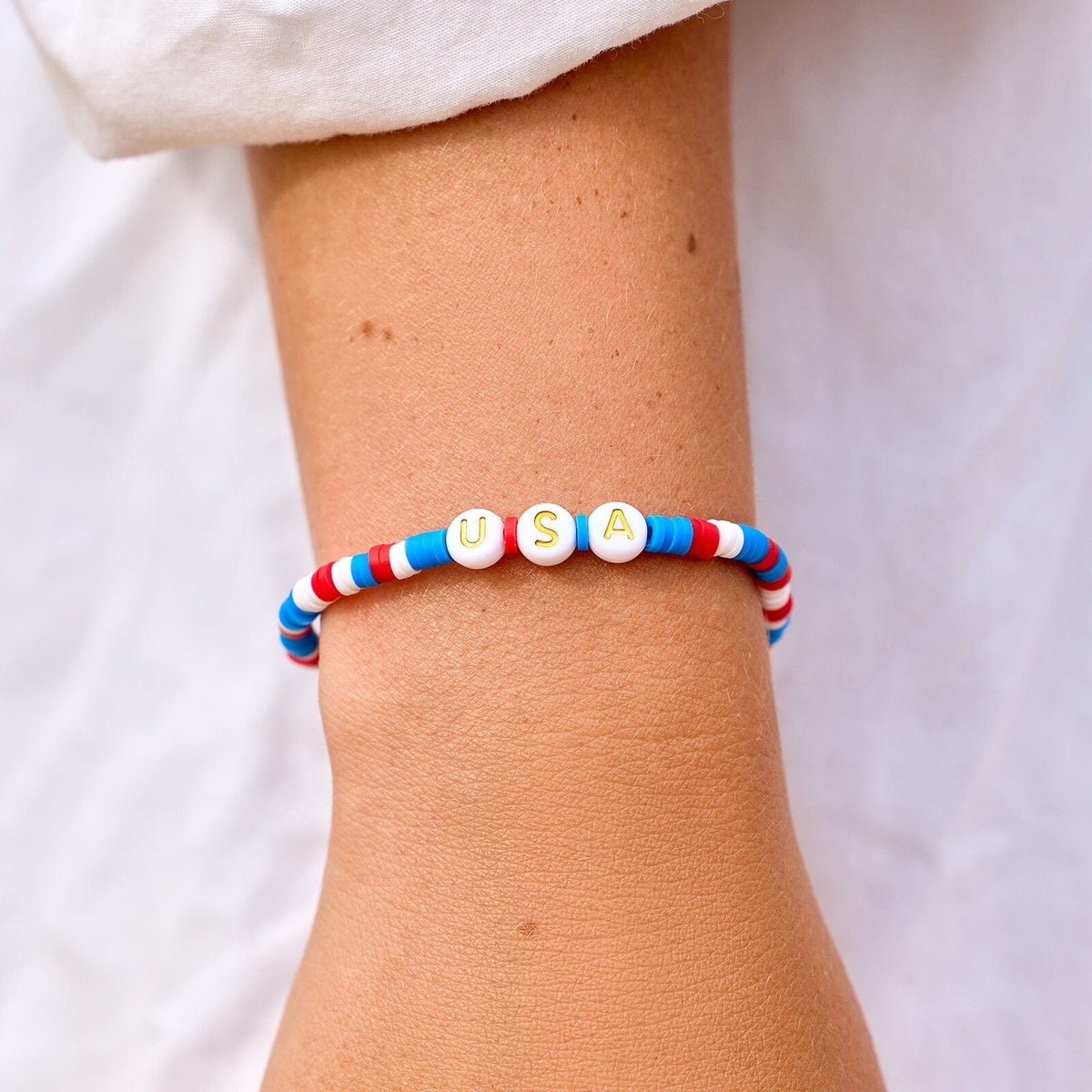 USA Disc Stretch Bracelet