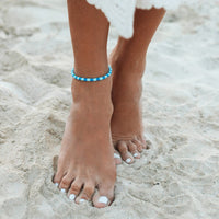 Blue Wave Seascape Stretch Anklet Gallery Thumbnail