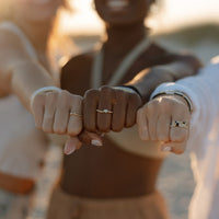 Gold Heart Bead Stretch Ring Gallery Thumbnail