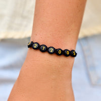 Black Alphabet Bead Bracelet Gallery Thumbnail