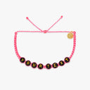Black Alphabet Bead Bracelet