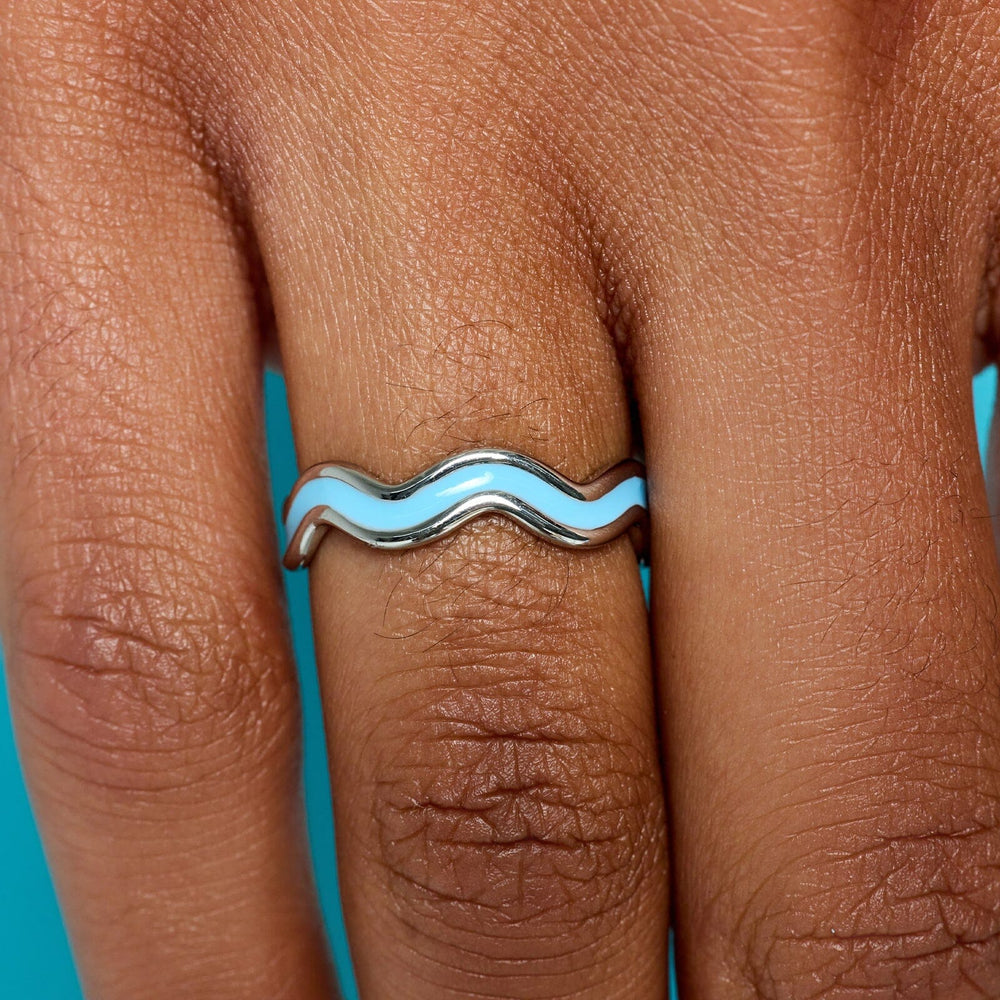 Surfrider Enamel Wiggle Ring 2