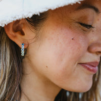 Surfrider Ombre Stone Hoop Earrings Gallery Thumbnail