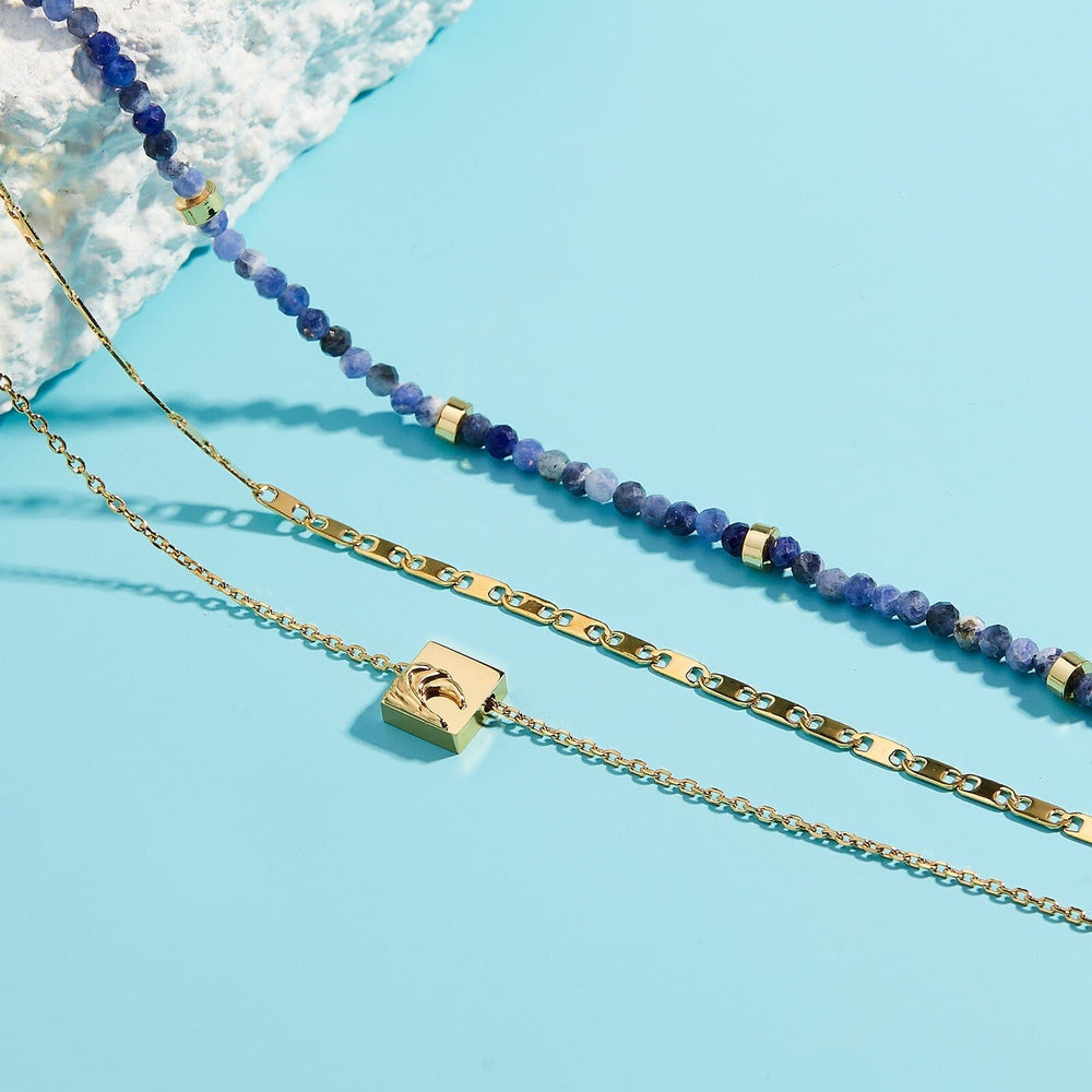 Surfrider Sea Stone Bead Choker 7