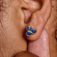 Surfrider Three Stone Stud Earrings Gallery Thumbnail