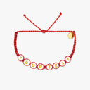 White Alphabet Bead Bracelet