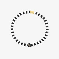 Black and White Alphabet Stretch Bracelet