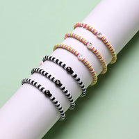 Black and White Alphabet Stretch Bracelet Gallery Thumbnail