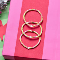 Raspberry Alphabet Stretch Bracelet Gallery Thumbnail