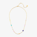 Salina Mixed Bead Paperclip Chain Choker